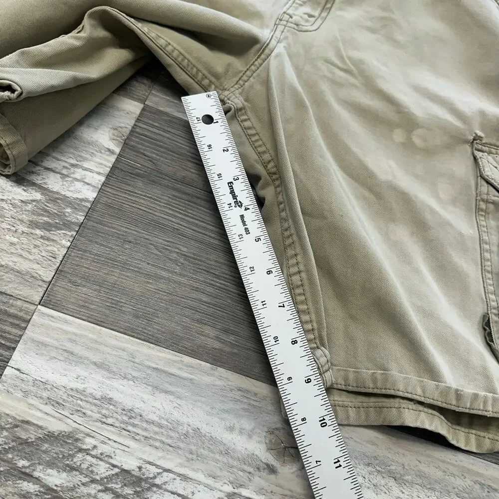 Vintage Y2k Levis Beige Men W38 Silvertab Skater Baggy‎ Tactical Cargo Shorts